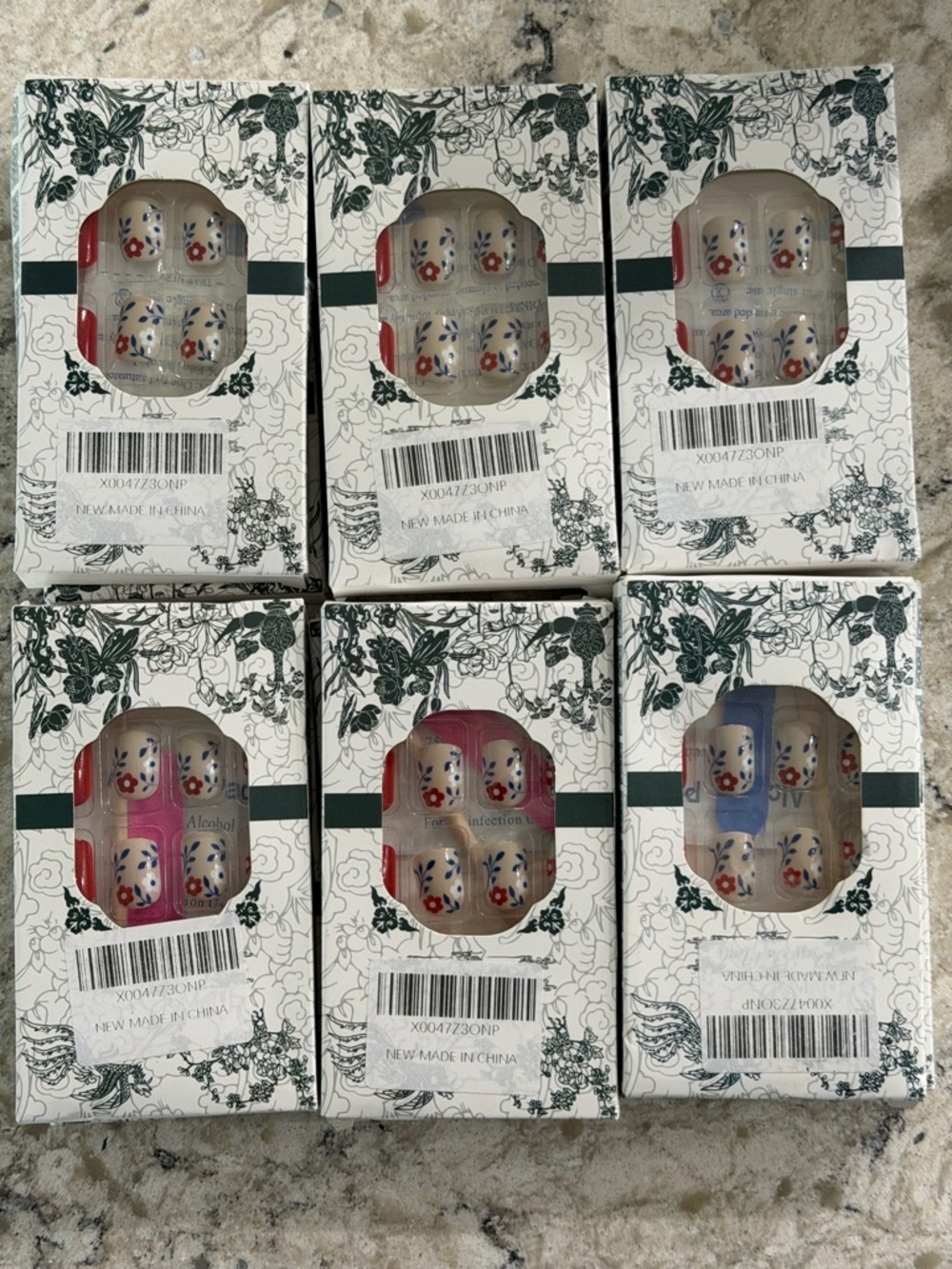 12 new sets Floral Press-On Nail Sets